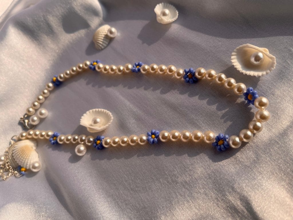 Pearl Choker Necklace for Women (Lavender) 1