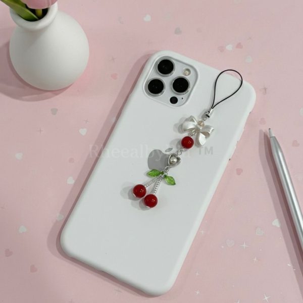 Cherry Phone Charm for Girls | Handmade Multi-Purpose Cute Bag & Sneaker Charm for Girls