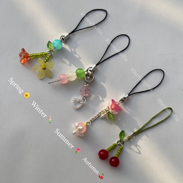 Cute Mini Phone Charm Set of 4 | Aesthetic Kawaii Y2K Mobile & Bag Charms